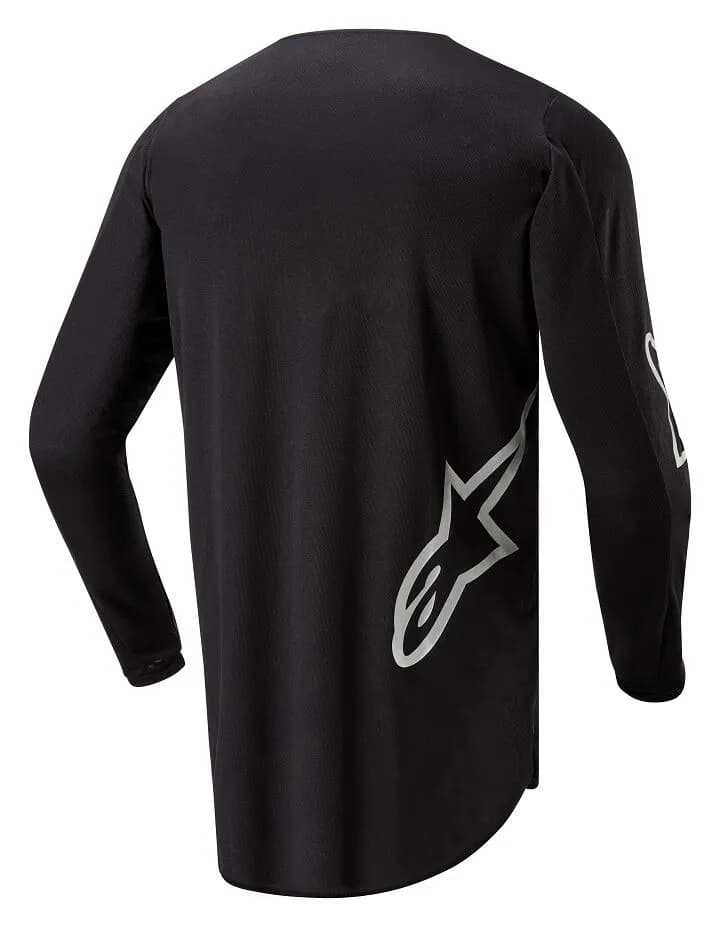 Camiseta Alpinestars Fluid Graphite Negro Plateado (Clonado) Camiseta Alpinestars Fluid Graphite Negro Plateado (Clonado)