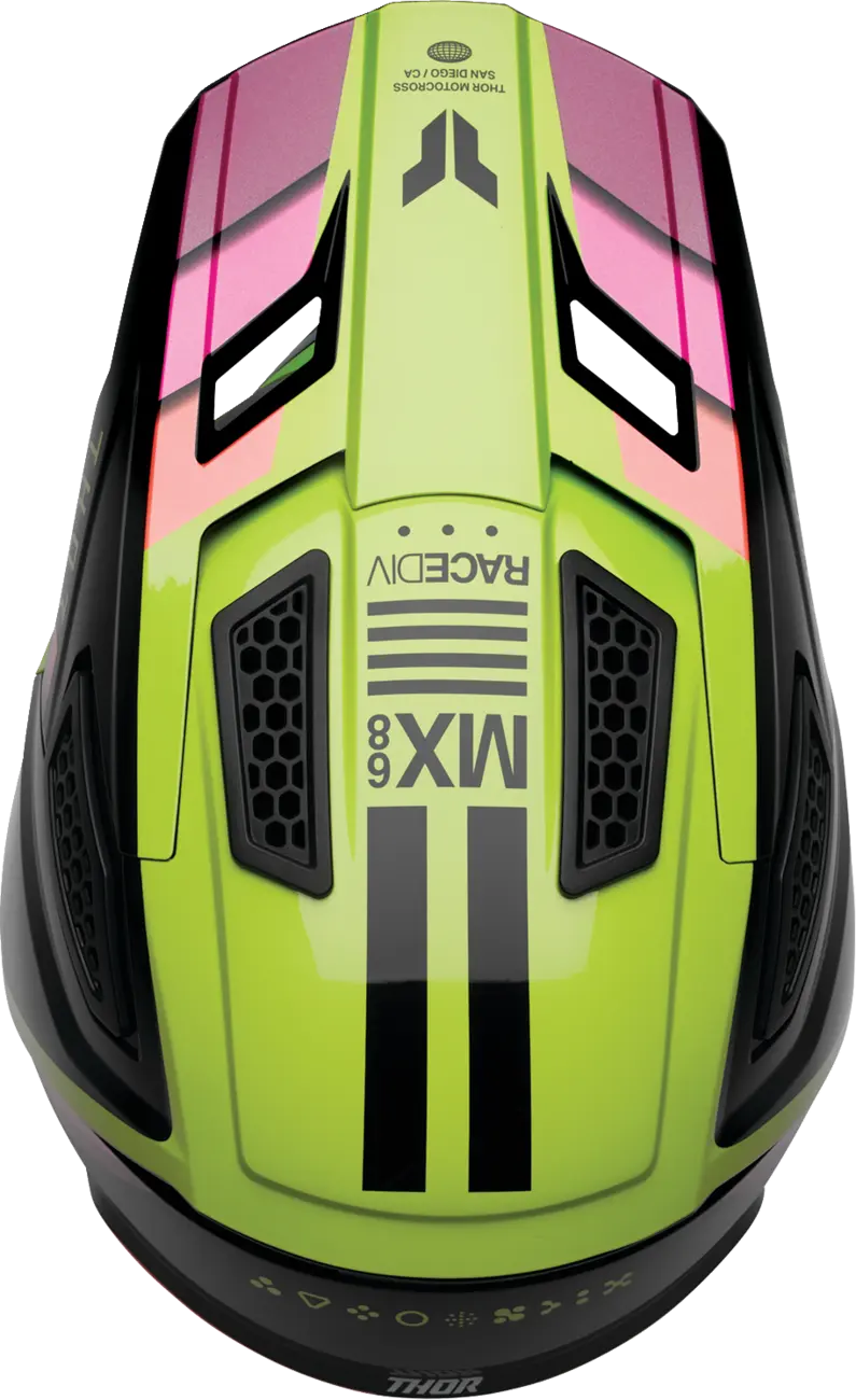 Casco THOR Fleet Defy Negro Amarillo Rosa Casco THOR Fleet Defy Negro Amarillo Rosa