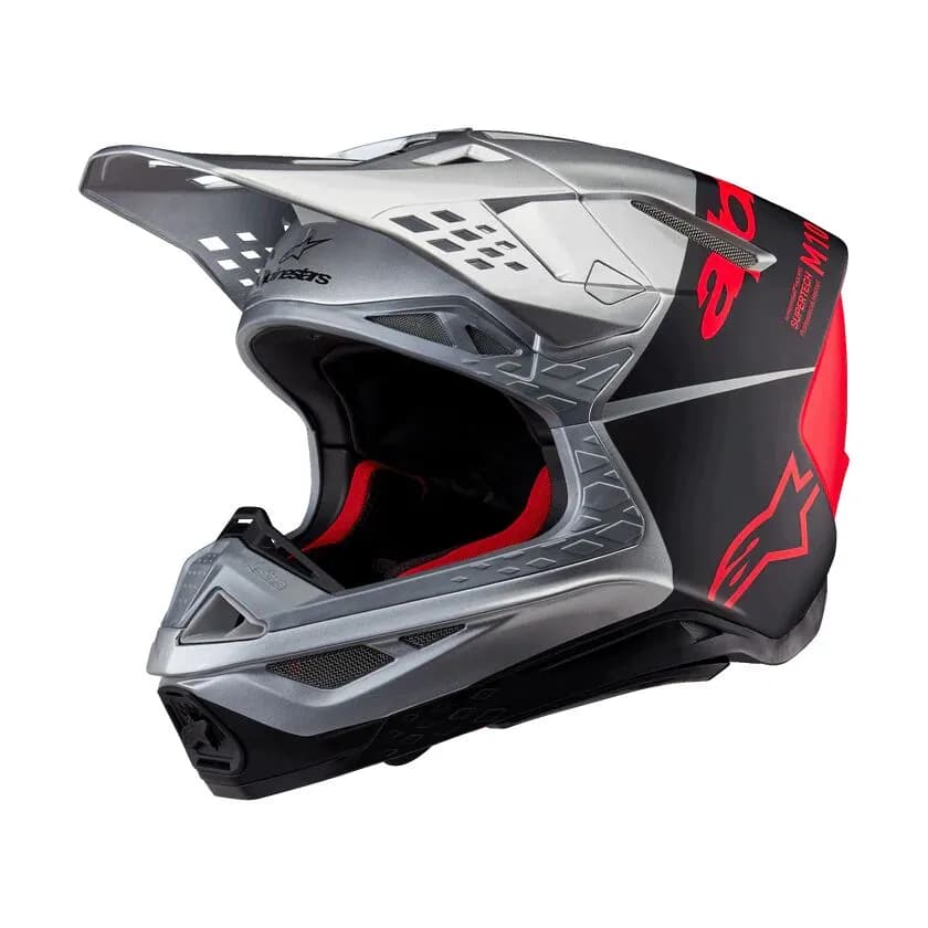 Casco Alpinestars SM10 Flood Gris Negro Naranja image_1