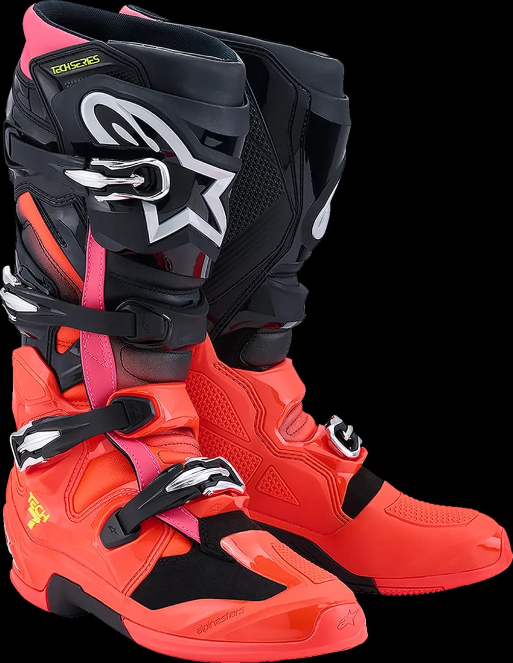 Botas Alpinestars Tech 7 Negro Rojo Rosa 2012025-1576 image_1