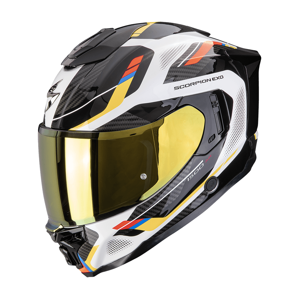 Casco Scorpion EXO-1500 Air Sleek Blanco Azul Amar image_1