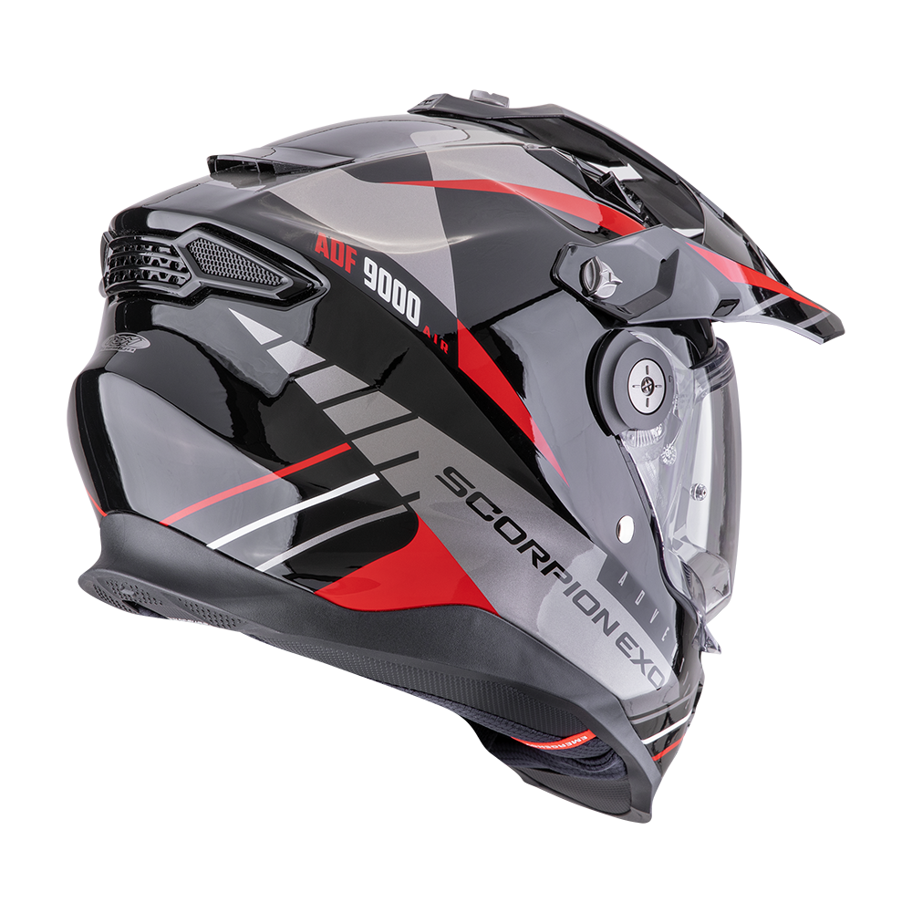 Casco Scorpion ADF-9000 AIR Feat Negro Plata Rojo Casco Scorpion ADF-9000 AIR Feat Negro Plata Rojo